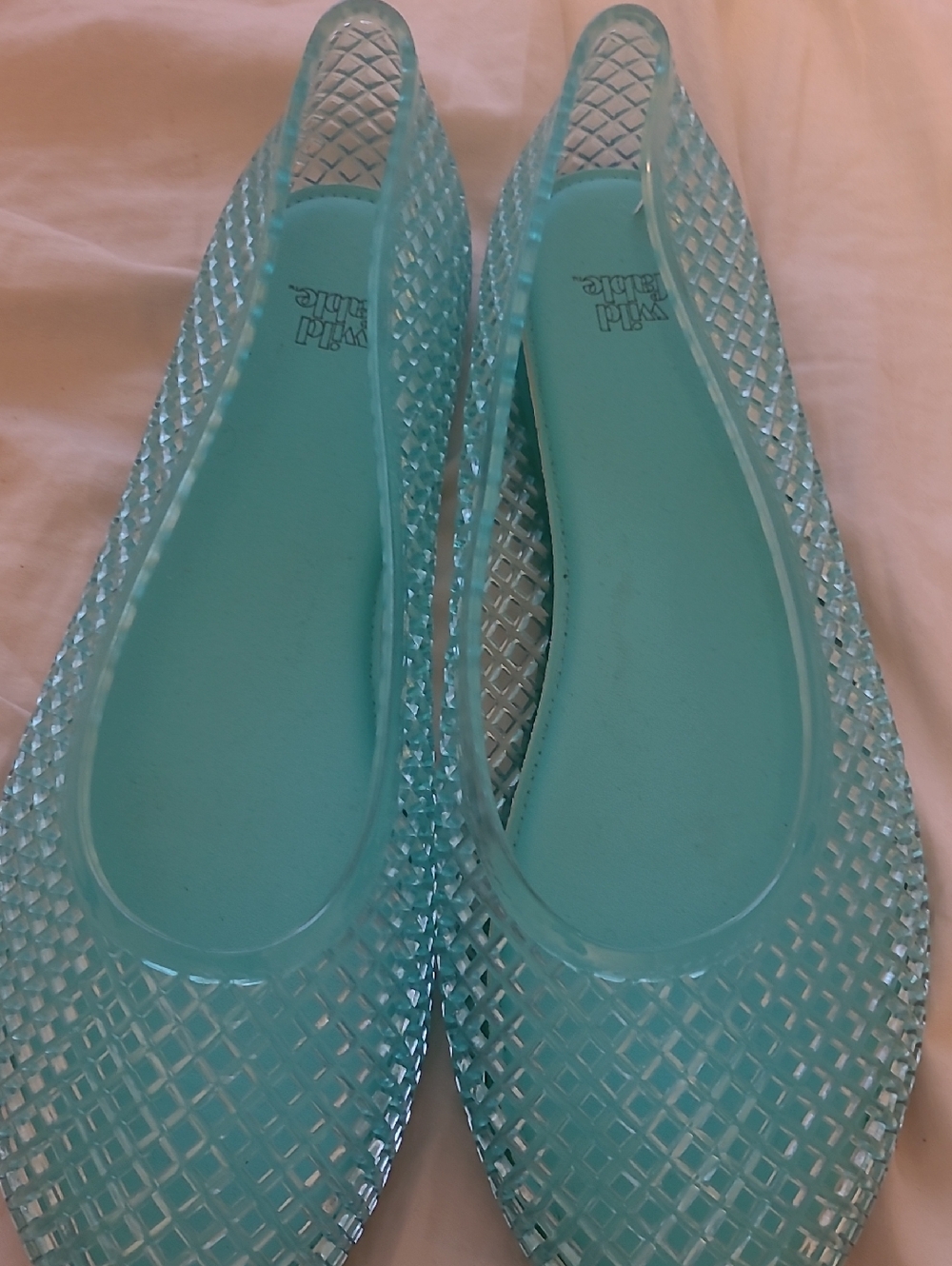 wild fable Aqua Blue Jelly Ballet Flats